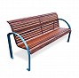 Timber Batten Chelsea Seat with powdercoated frame